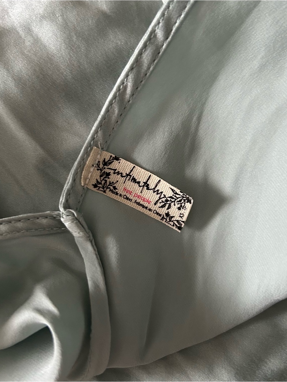 Free People Silk Slip Chemise in Pale Blue - Picture 3 of 5